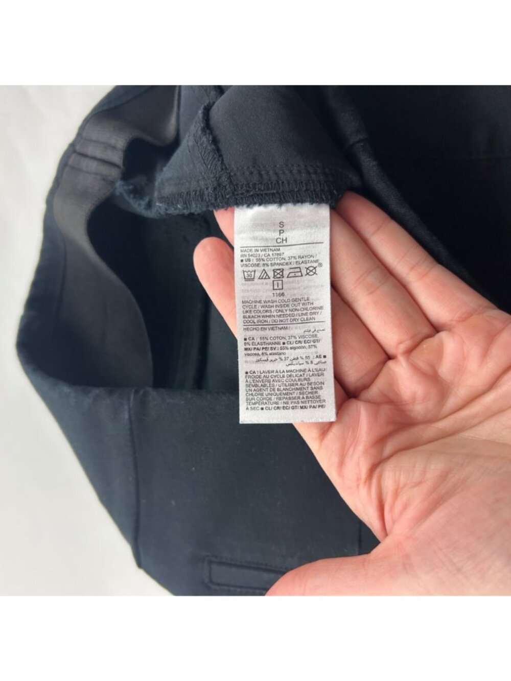 Old Navy Black Stretch Canvas High Rise Wide Leg Pixie Pant S - Picture 5 of 7